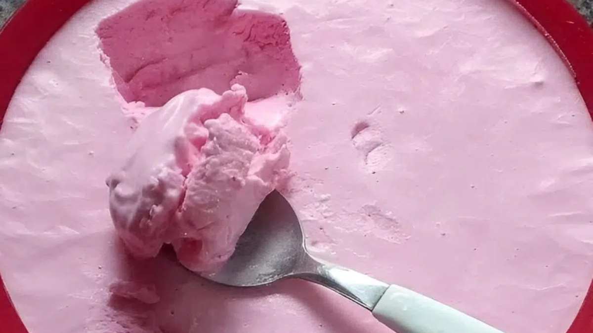 sorvete caseiro de gelatina